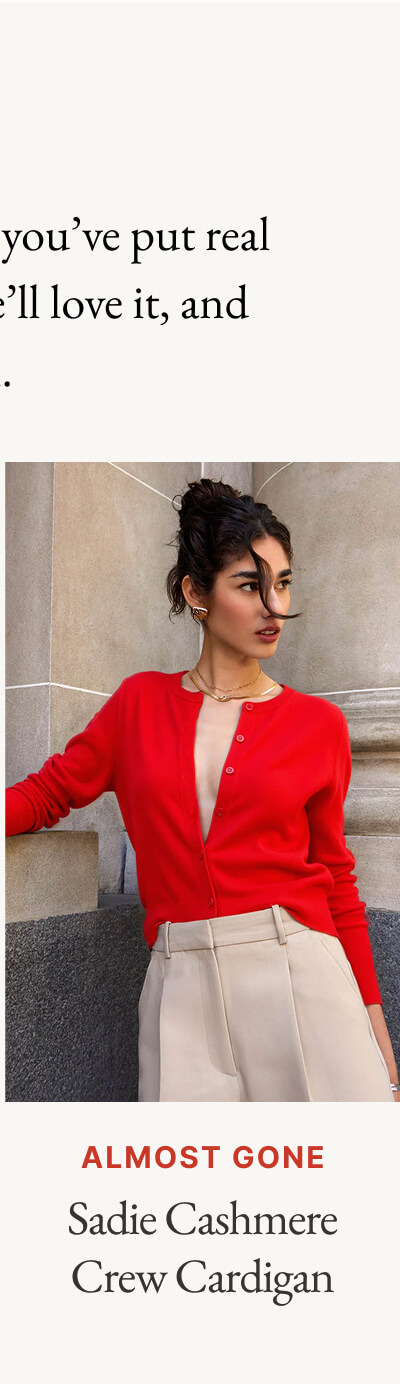 Sadie Cashmere Crew Cardigan