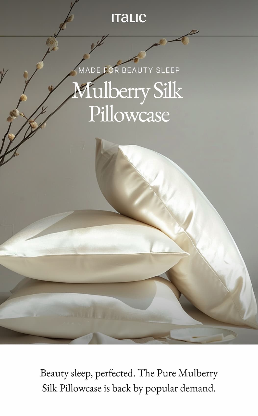 Italic | Life is Luxury | Mulberry Silk Pillowcase