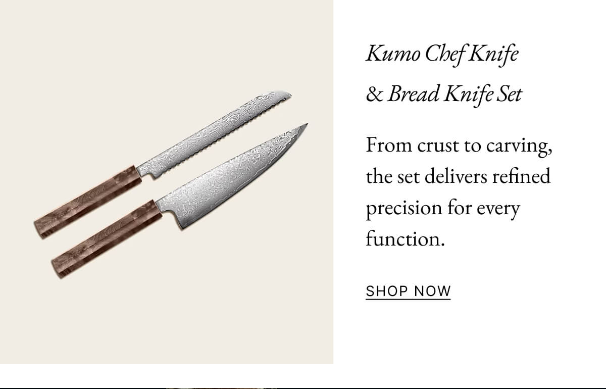 Serrated Pankiri Bread Knife Razor-sharp serrations. Cuts crusty bread and soft interiors cleanly. SHOP NOW