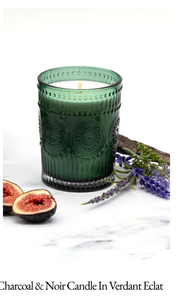 Coming Tomorrow: Sateen Bedding In Charcoal & Noir Candle In Verdant Eclat