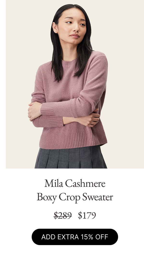 Mila Cashmere Boxy Crop Sweater