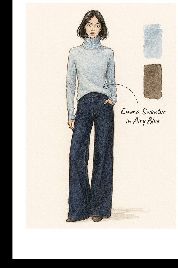 Emma Cashmere Relaxed Turtleneck Sweater