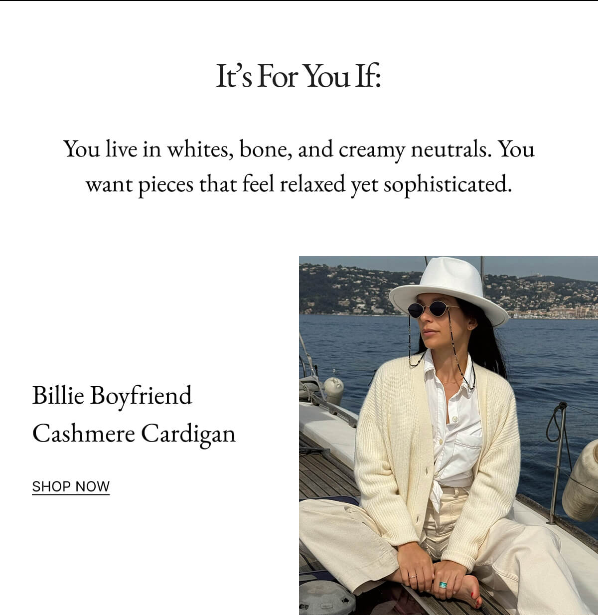 Billie Boyfriend Cashmere Cardigan