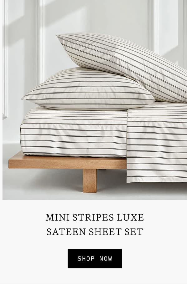 MINI STRIPES LUXE SATEEN SHEET SET
