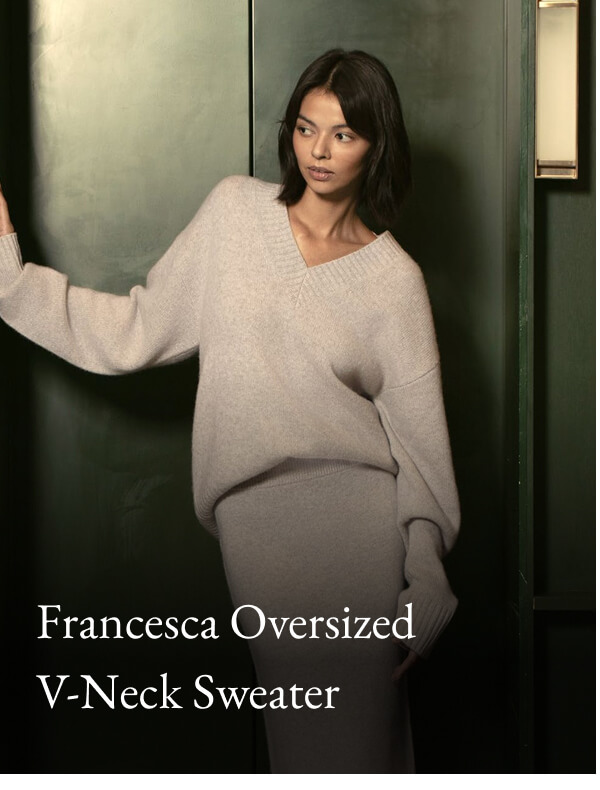 Francesca Oversized V-Neck Sweater