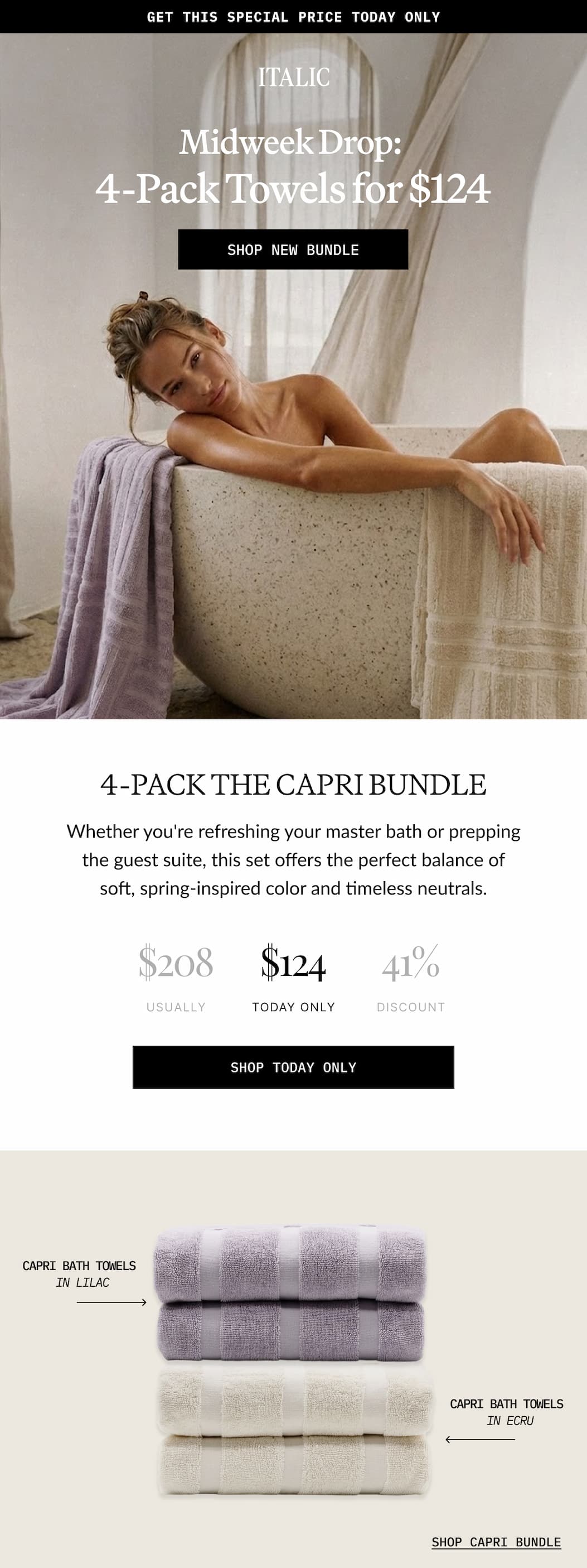 ITALIC | MID WEEK CAPRI TOWELS