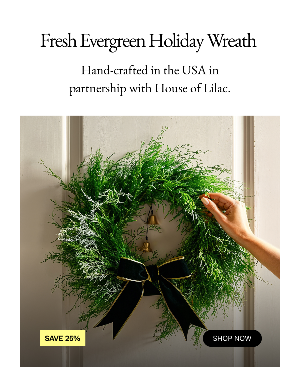 Fresh Evergreen Holiday Wreath