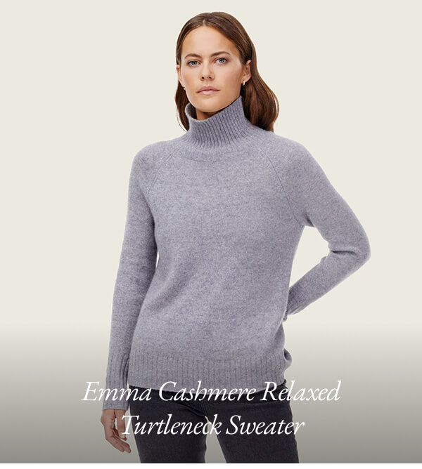 Emma Cashmere Relaxed Turtleneck Sweater