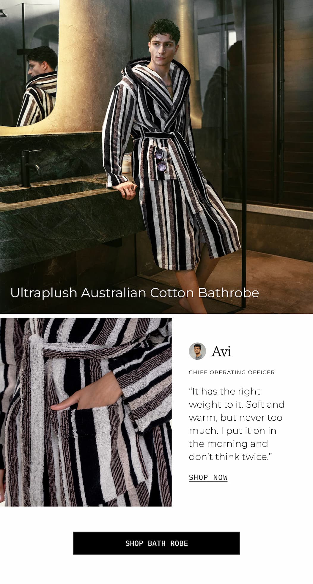 ITALIC | Multi Stripes Bath Robe