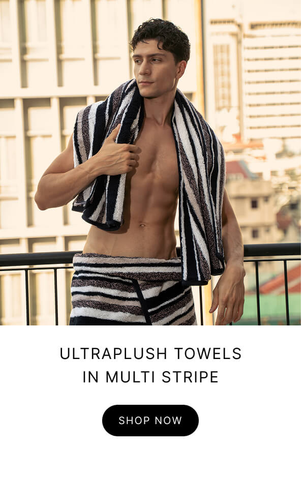 ULTRAPLUSH TOWELS IN MULTI STRIPE SHOP NOW