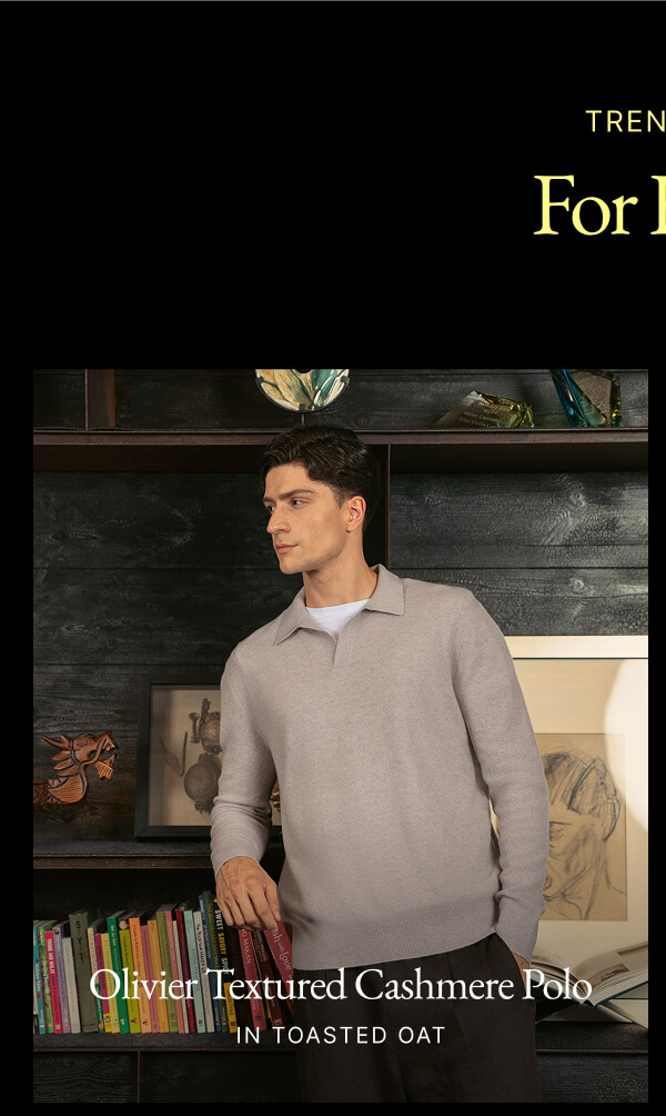 Olivier Textured Cashmere Polo