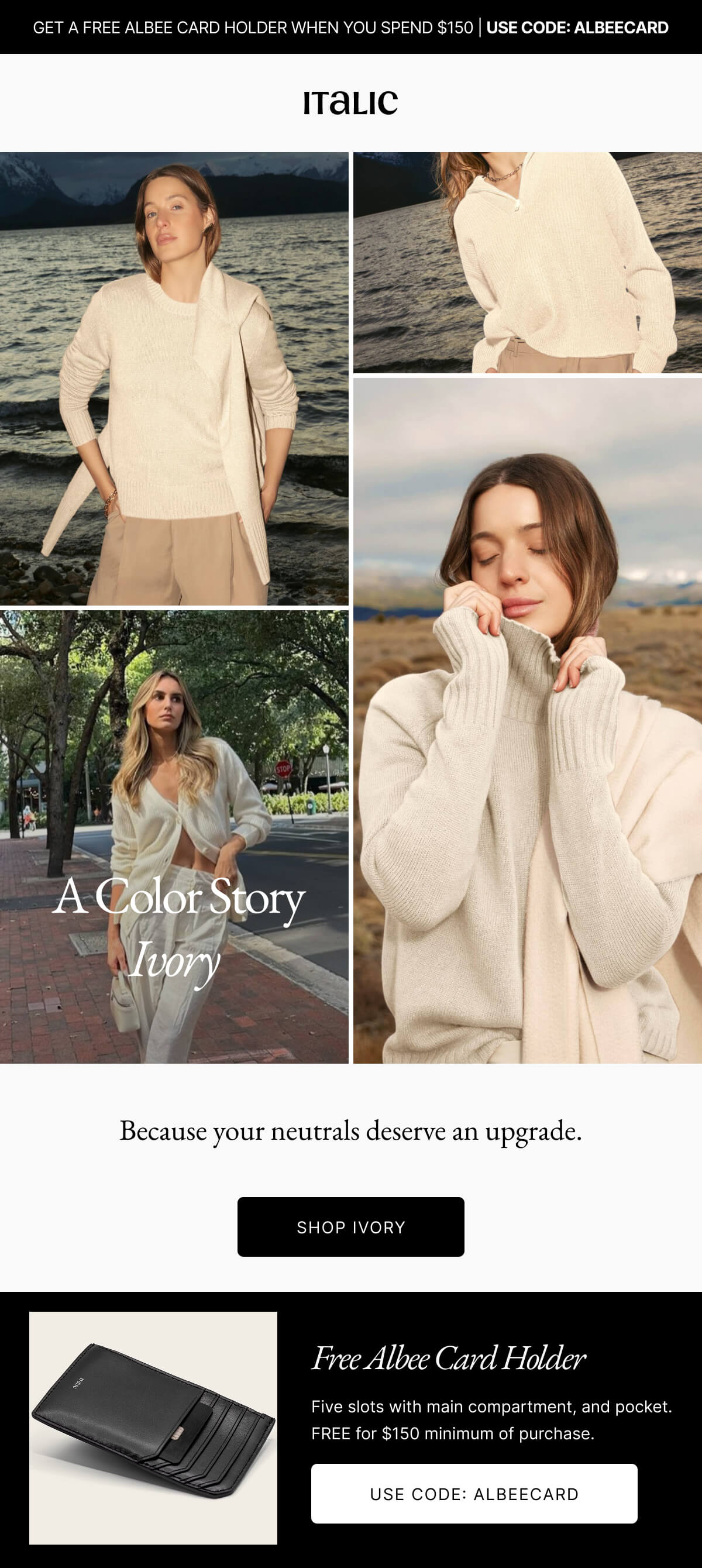 Italic | Life is the Luxury | A Color Story Ivory