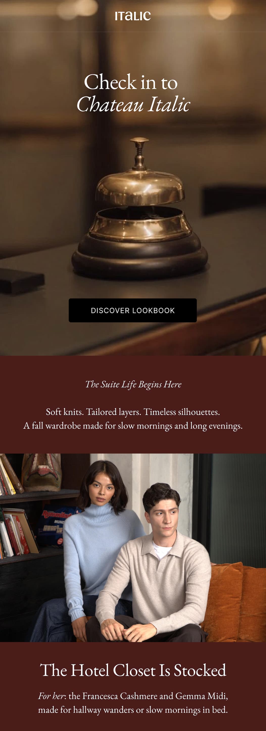 Italic | Life is the luxury | Welcome To Chateau Italic