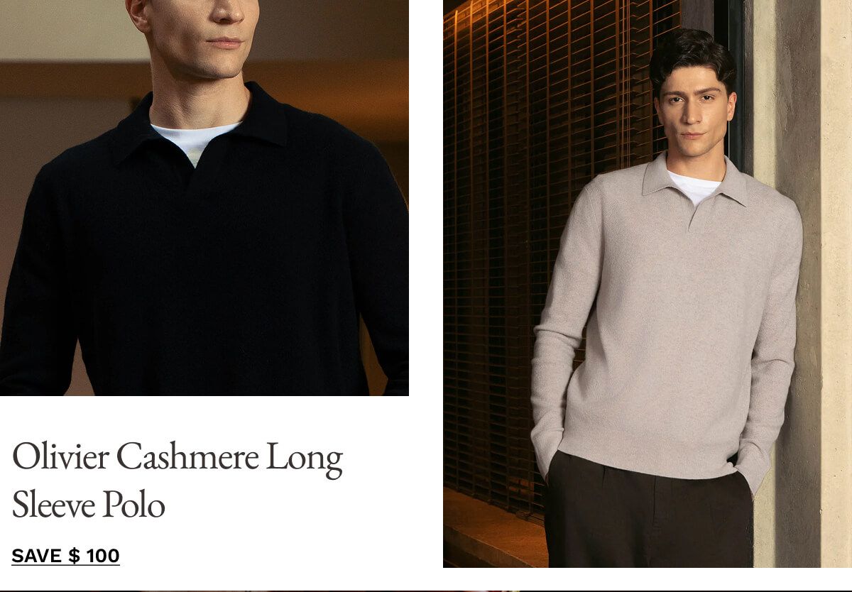 Olivier Cashmere Long Sleeves Polo