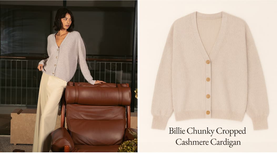 Billie Chunky Cropped Cashmere Cardigan