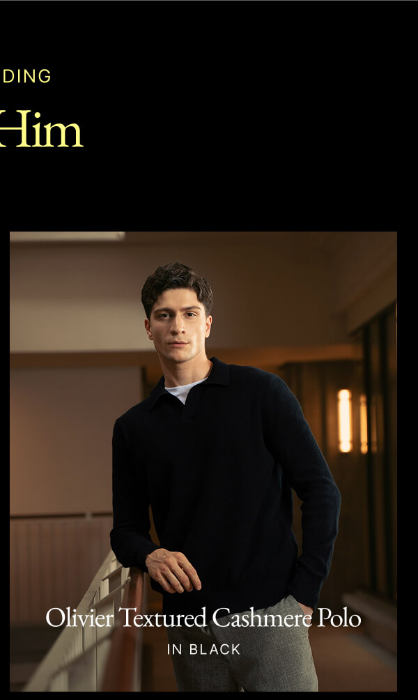 Olivier Textured Cashmere Polo