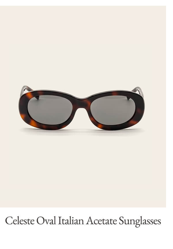 Celeste Oval Italian Acetate Sunglasses