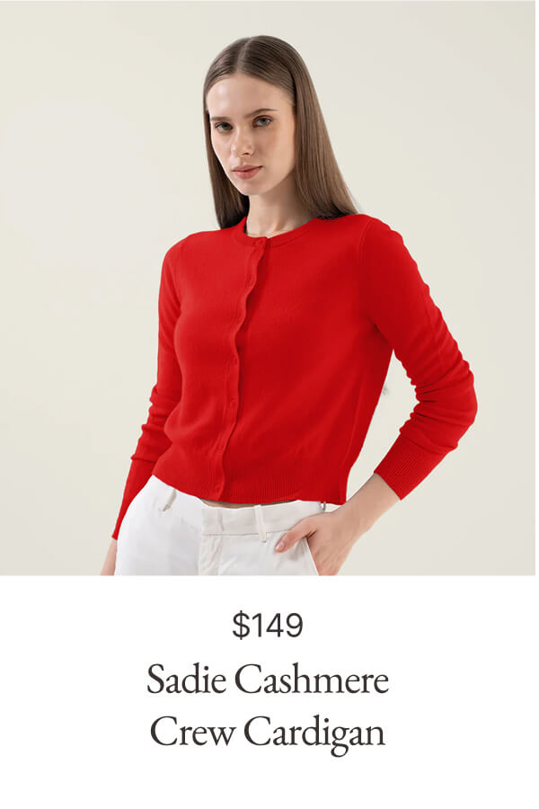 Sadie Cashmere Crew Cardigan Sadie Cashmere Crew Cardigan