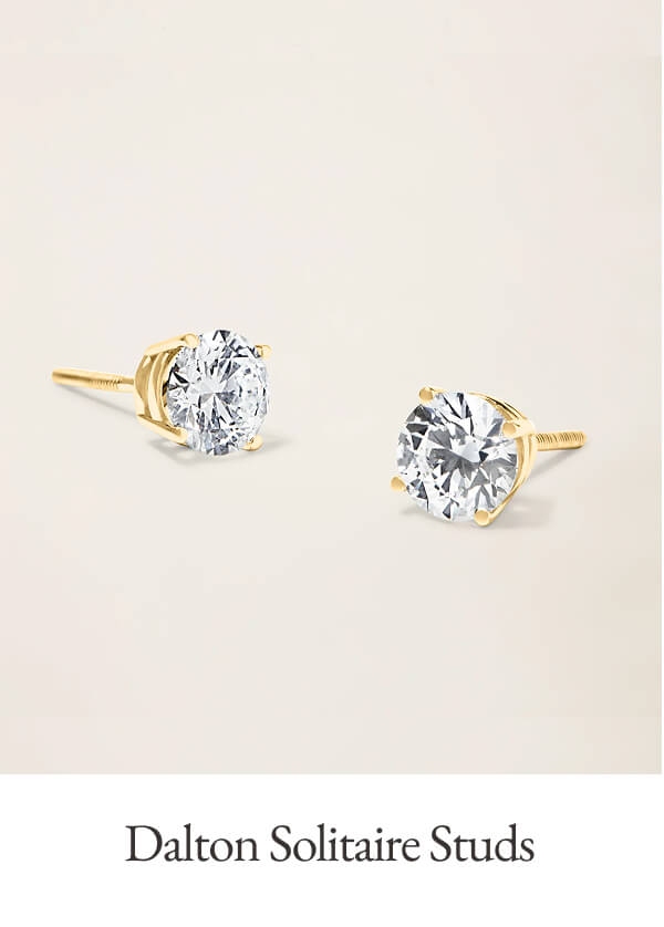 18k Solid Gold Dalton Diamond Solitaire Studs