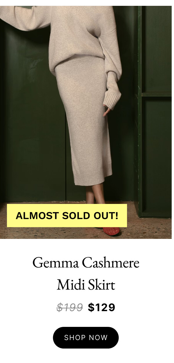 Gemma Cashmere Midi Skirt