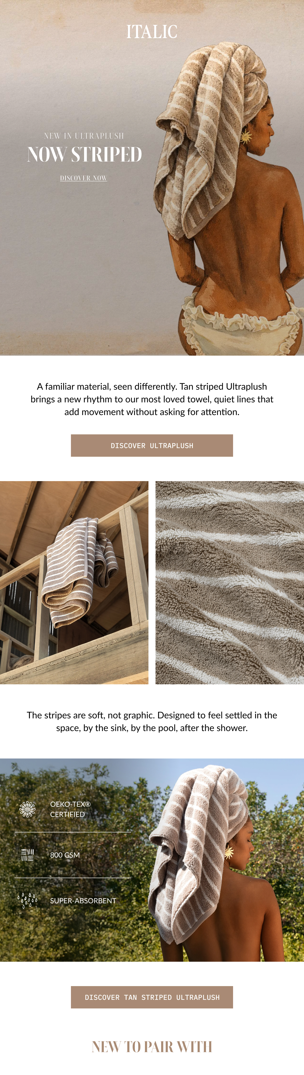 ITALIC | NEW: Ultraplush in Stripped Tan