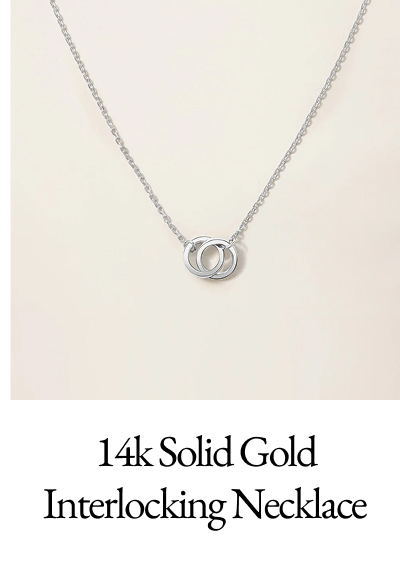 14k Solid Gold Interlocking Necklace