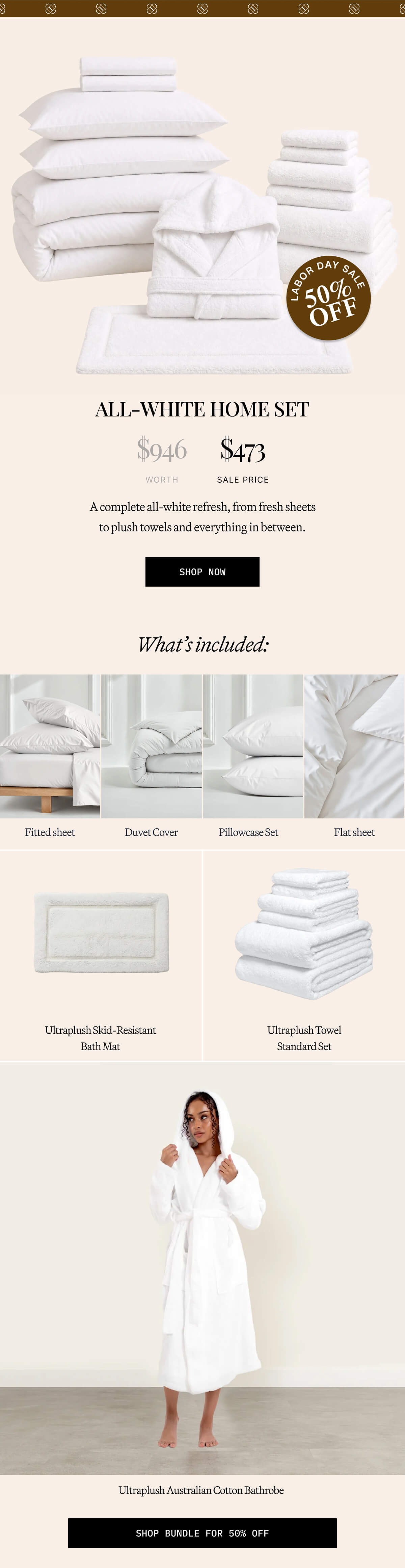 All white home set