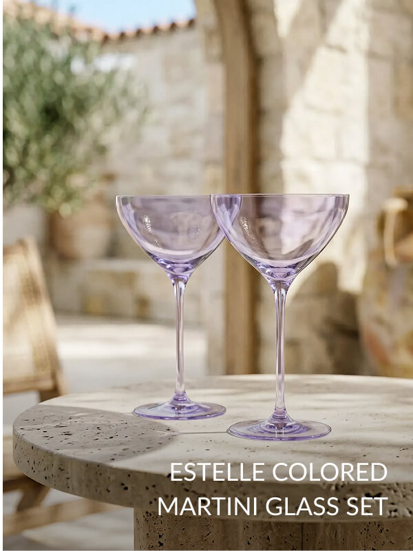 ESTELLE COLORED MARTINI GLASS SET