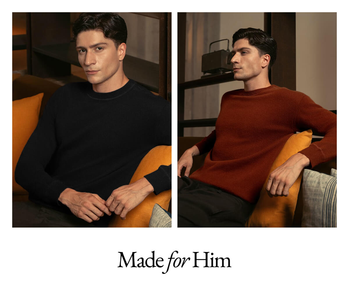 MATEO CASHMERE CREWNECK IN BLACK