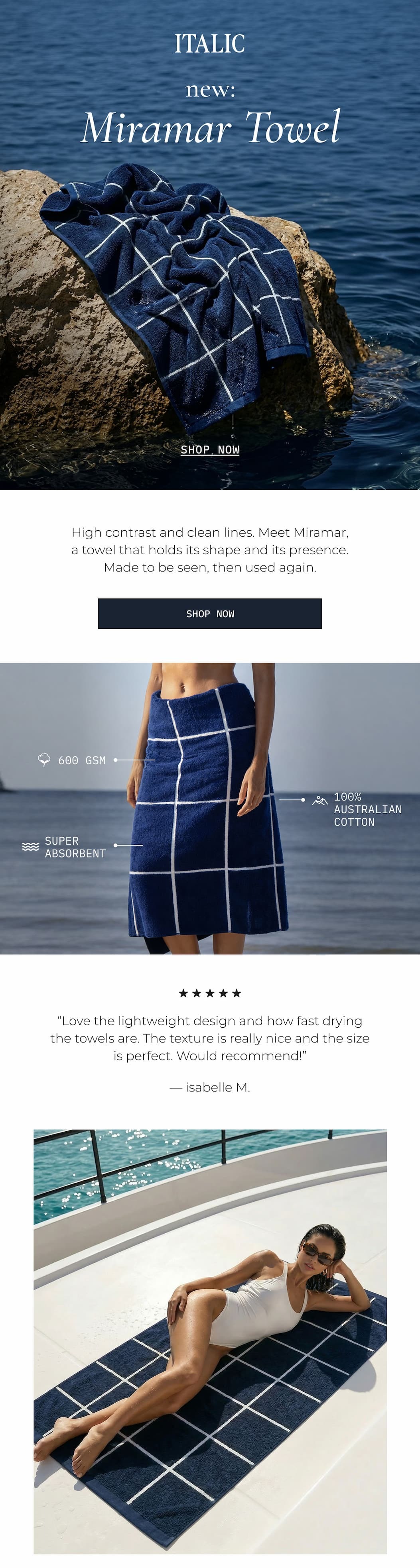 ITALIC | MIRAMAR TOWEL