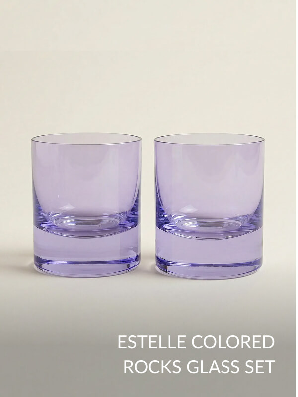 ESTELLE COLORED ROCKS GLASS SET