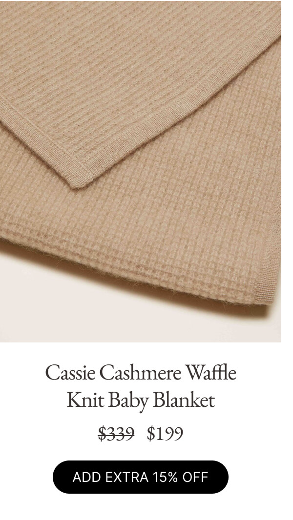 Cassie Cashmere Waffle Knit Baby Blanket