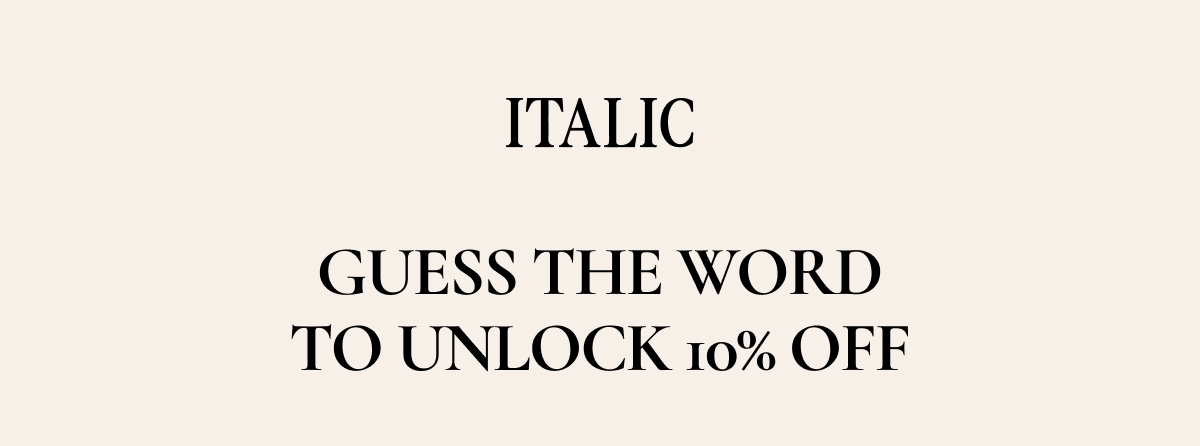ITALIC | OFFLINE TOWEL TEASER