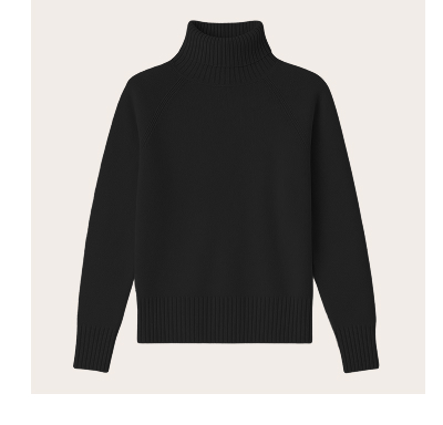 Emma Cashmere Relaxed Turtleneck Sweater