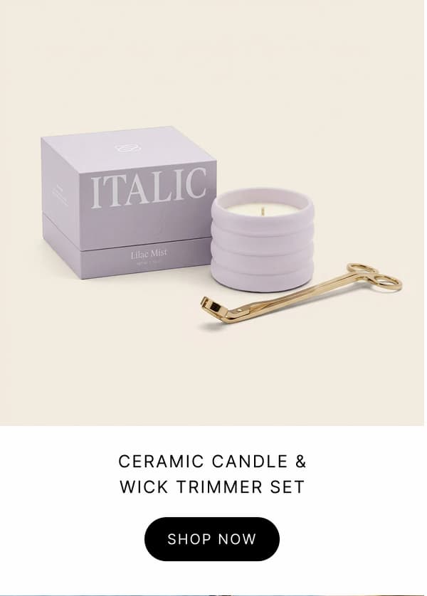 CERAMIC CANDLE + WICK TRIMMER