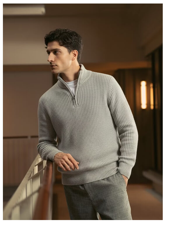 Shane Cashmere Quarter Zip Pullover