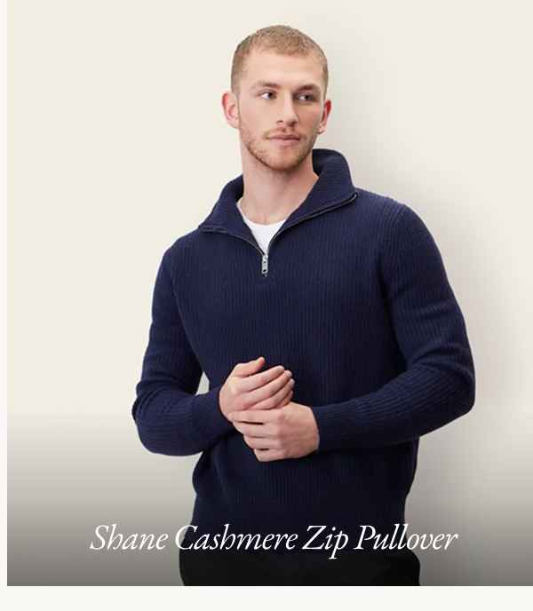 Shane Cashmere Quarter Zip Pullover