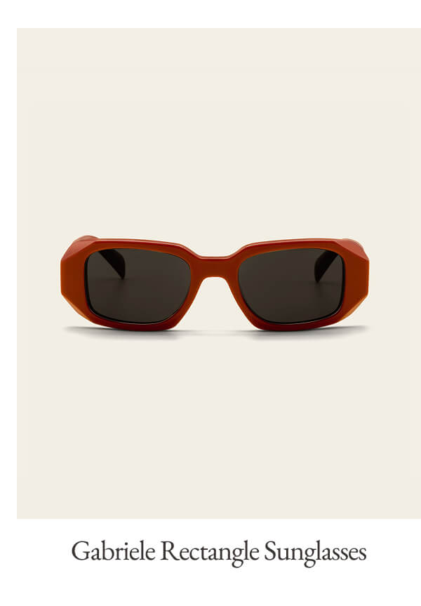 Gabriele Rectangle Italian Acetate Sunglasses
