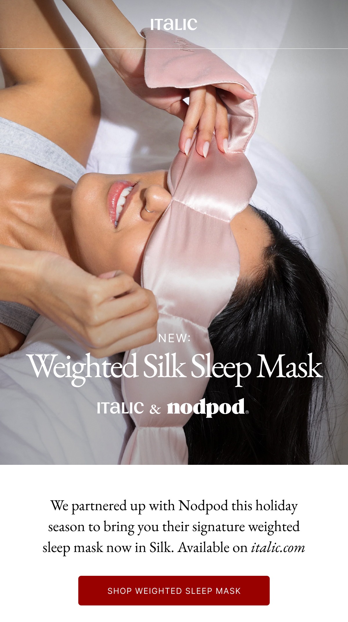 Italic | Life is Luxury | Nodpod Sleep Mask