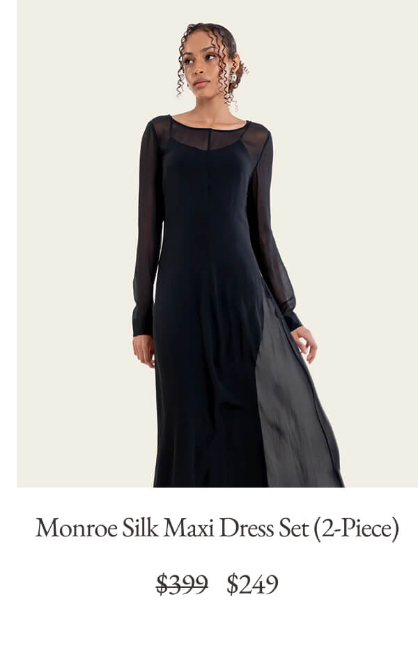 Monroe Silk Maxi Dress Set (2-Piece)