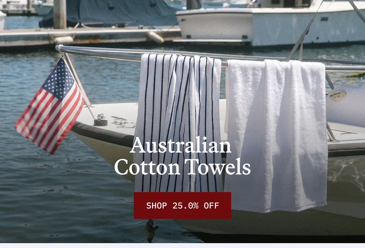 AUSTRALIAN COTTON TOWELS 25.0% OFF