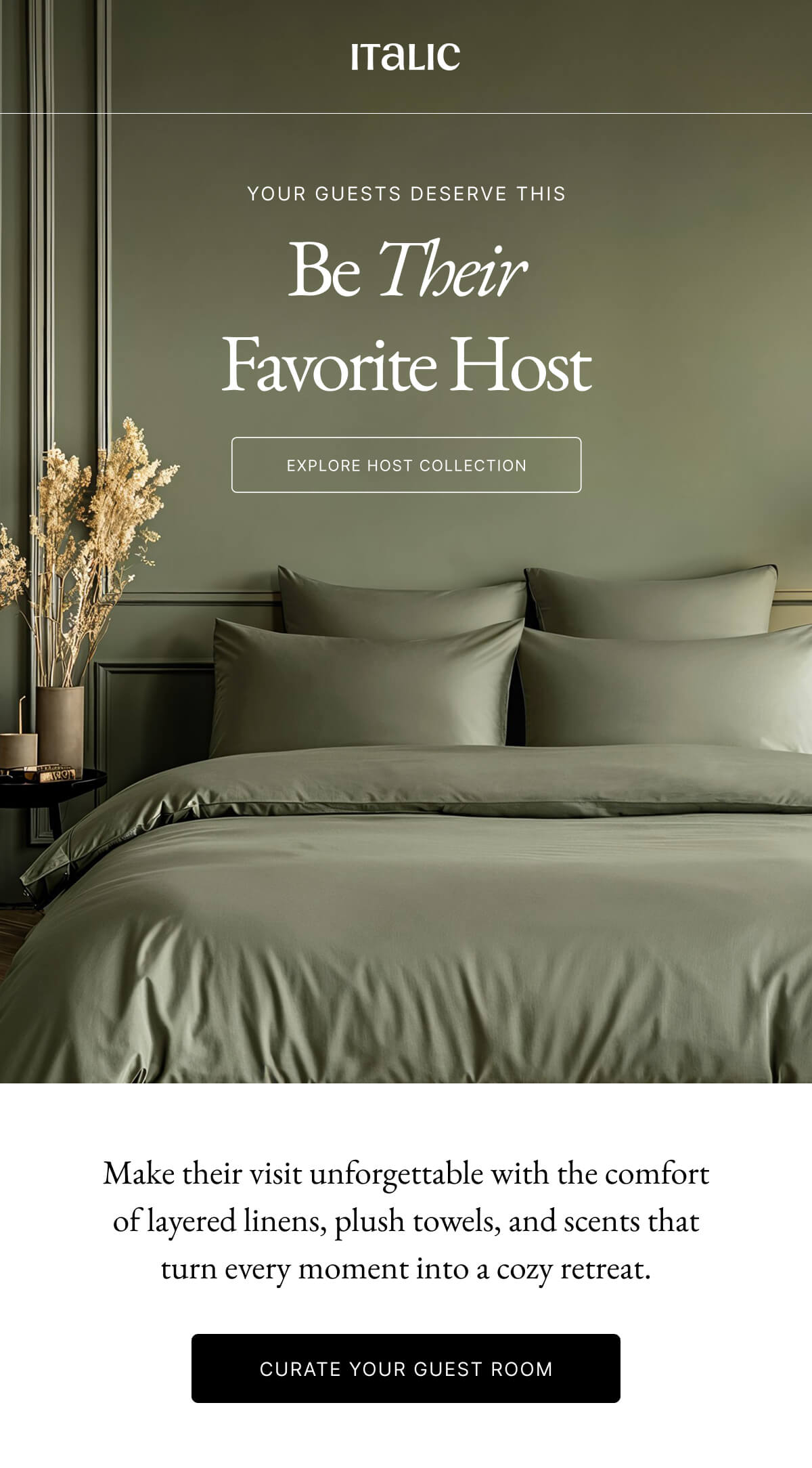 Italic | Life is Luxury | Be their Favorite Host