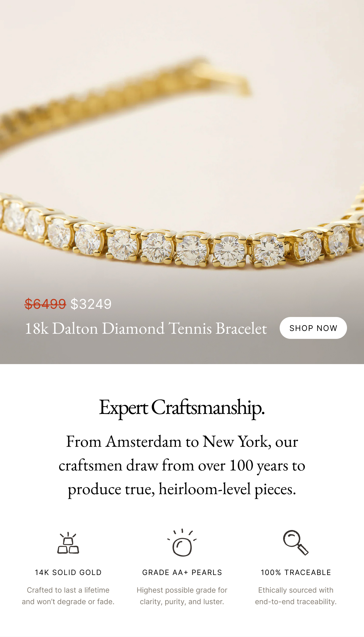 18k Dalton Diamond Tennis Bracelet