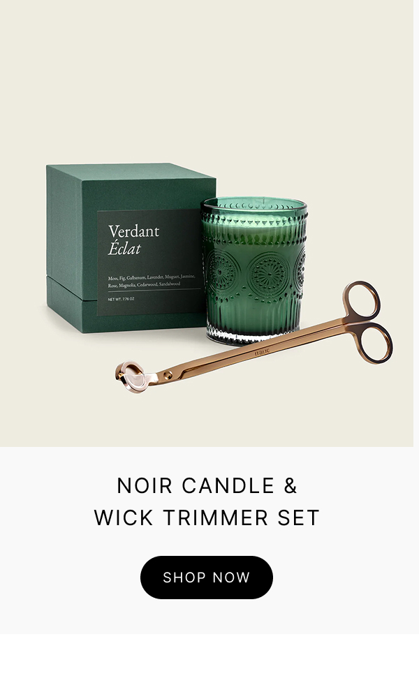 Noir Candle & Wick Trimmer Set