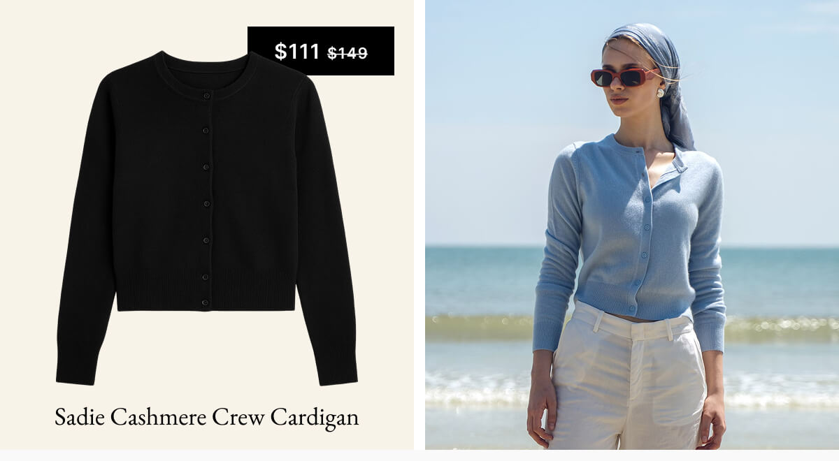Sadie Cashmere Crew Cardigan