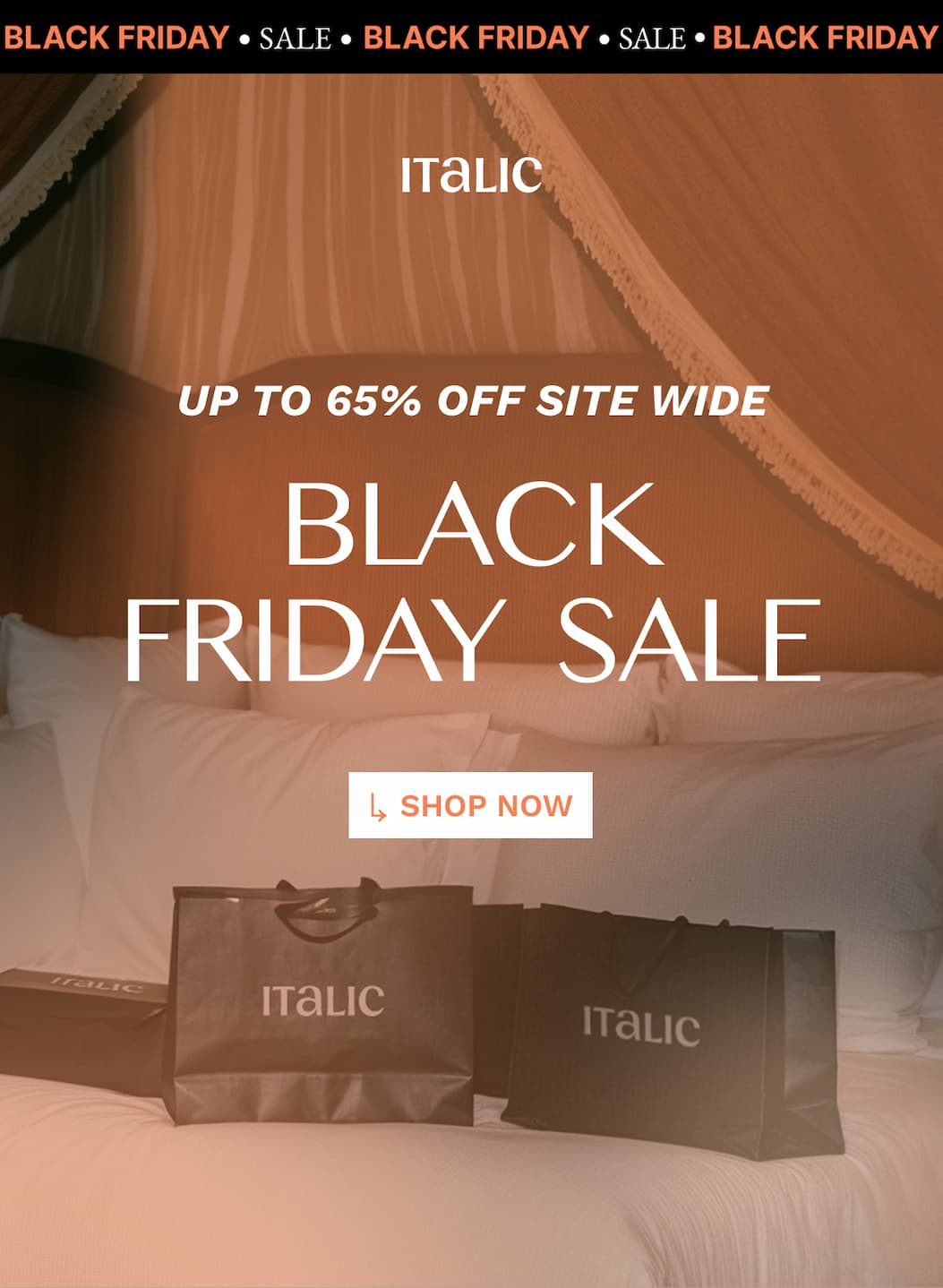Italic | Life is Luxury | Now Live | Up to 65% Off Sitewide | Our biggest Deal of the year