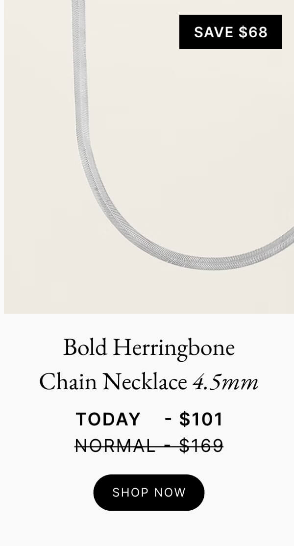 Bold Herringbone Chain Necklace 4.5mm