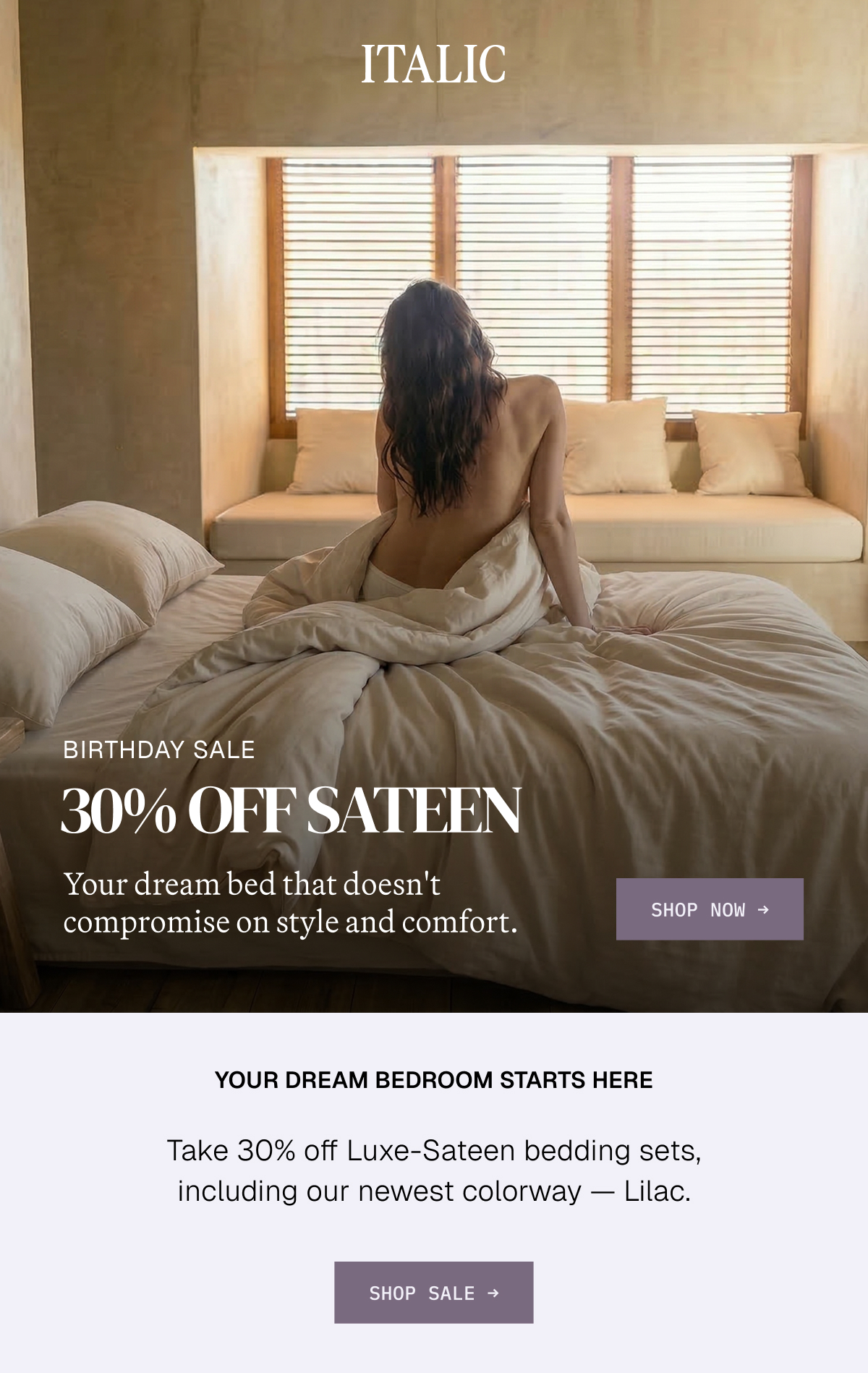 ITALIC | 30% OFF SATEEN