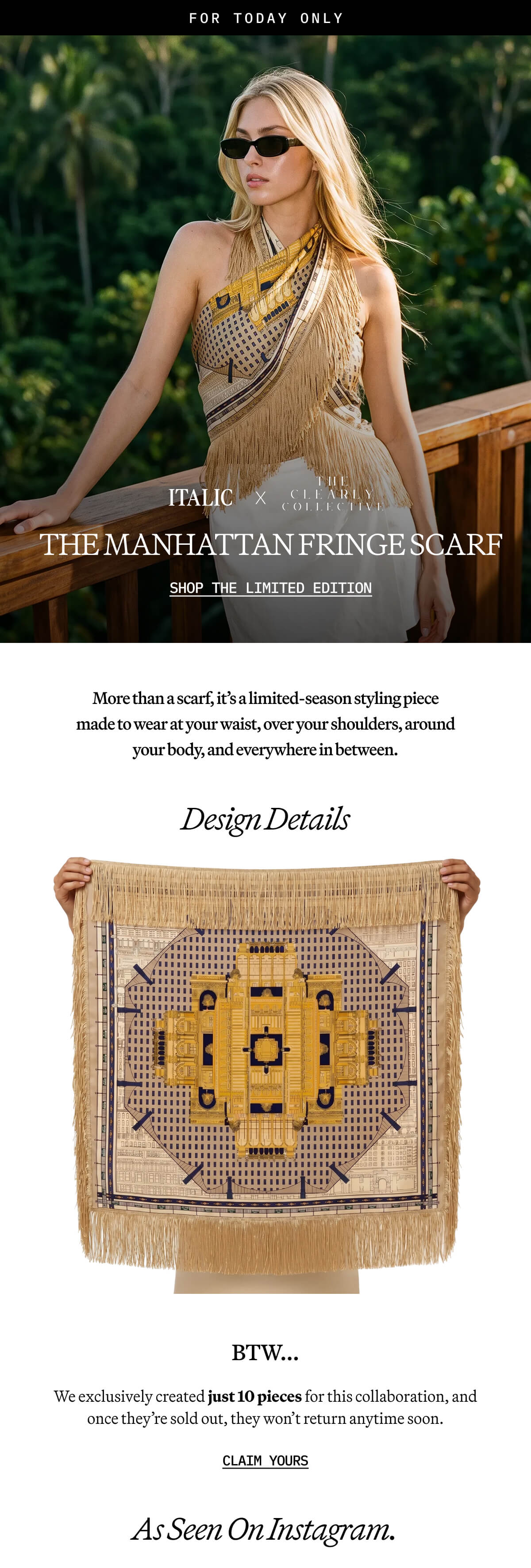 ITALIC | The Manhattan Fringe Scarf
