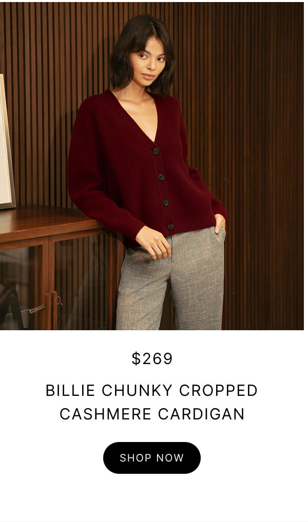 Billie Chunky Cropped Cashmere Cardigan